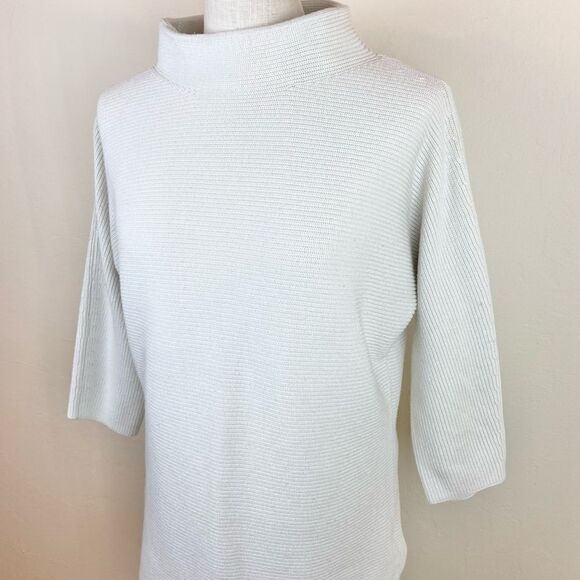 Lands’ End Ribbed Knit Mock-Neck Sweater - Picture 7 of 16